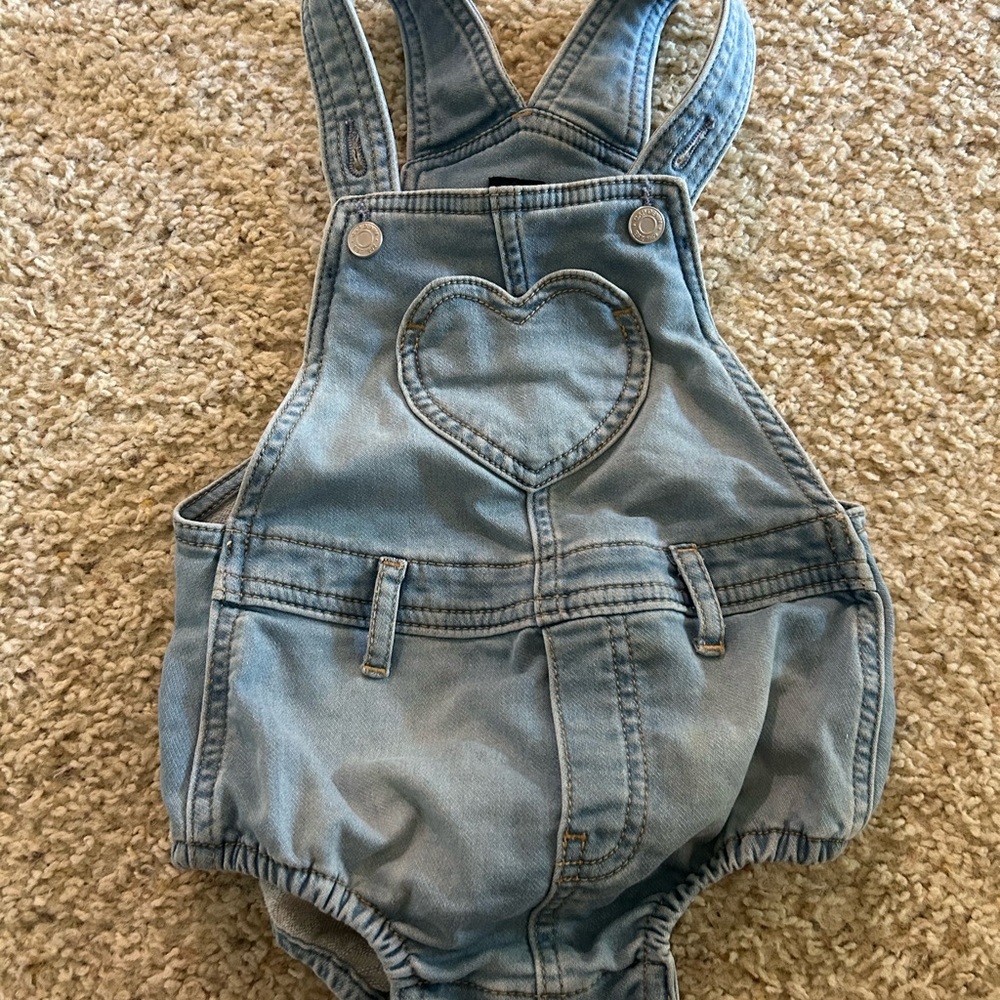 GAP Light Blue Kids Overalls with Heart